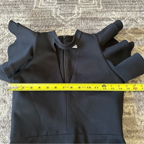 Amanda Uprichard Little Black Ruffle Sleeve Choker Dress - Picture 4 of 8